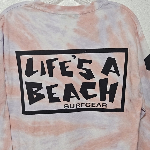 NWT Mens Life's  a beach tie dye long sleeve shirt size small - Picture 10 of 13